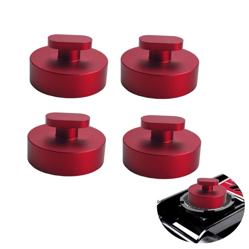 JGR C7 Jack Pad Jacking Lift Pad/Puck Jack Point Billet Aluminum For 2014+ C7 Stingray Z51 Z06 Red - Image 1